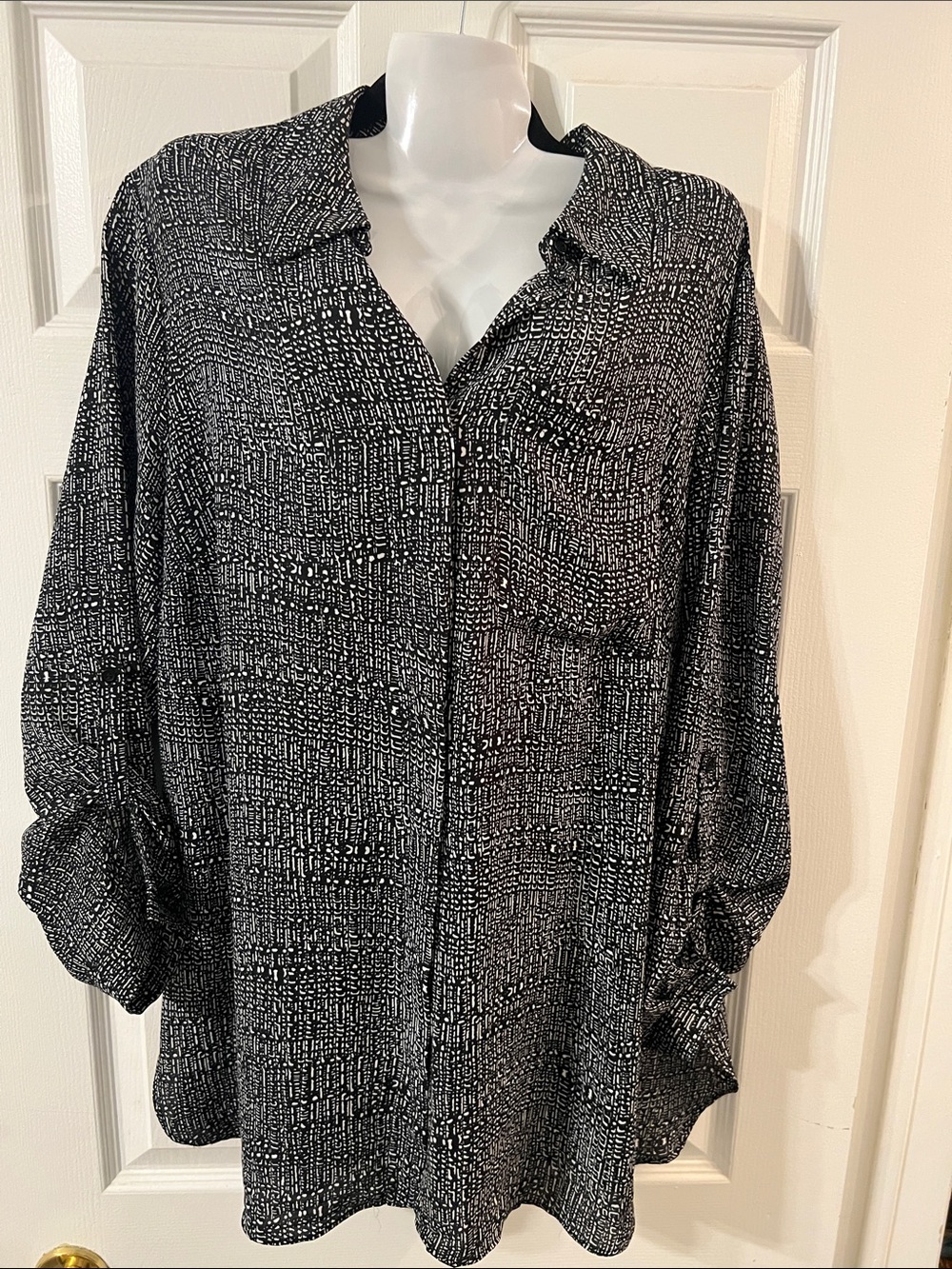 Premise Black & White Patterned Blouse